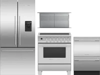 4 Piece Package Includes Refrigerator, Range, Hood And Dishwasher